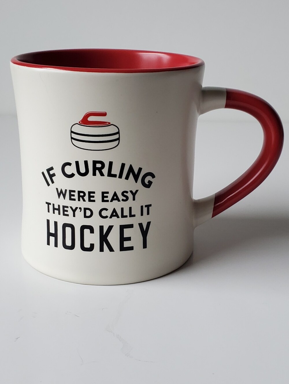 Indigo "If Curling Were Easy They'd Call It Hockey" Mug Coffee Cup For Curlers